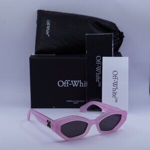 Off-White OERI144 HILO 3007 Cat Eye Sunglasses – Pink/Grey